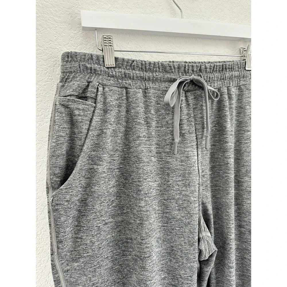 Quince Men's Gray Flowknit Performance Pants Large L Joggers Drawstring Active
